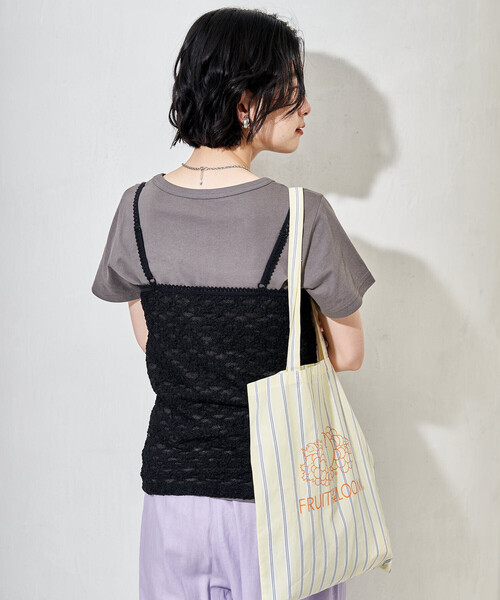 Tシャツセットキャミソールブラウス ネイビー セットアイテム】レースキャミソール Tシャツセット（Tシャツ