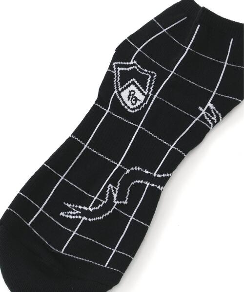 PEARLY GATES（パーリーゲイツ）の「ウィンドペン柄ショートソックス (MENS)（ソックス/靴下・メンズ・ホワイト系その他/ダークインディゴブルー・FREE）」の5枚目の写真