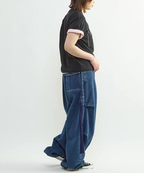 CONVERSE TOKYO（コンバーストウキョウ）の「SPINDLE LOGO PRINT TEE（Tシャツ/カットソー・レディース・ブラック/ピンク/ホワイト・FREE）」の7枚目の写真