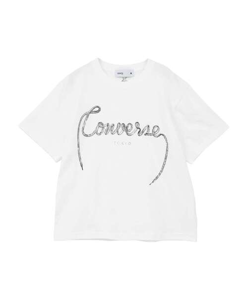 CONVERSE TOKYO（コンバーストウキョウ）の「SPINDLE LOGO PRINT TEE（Tシャツ/カットソー・レディース・ブラック/ピンク/ホワイト・FREE）」の17枚目の写真
