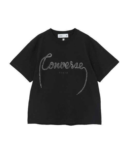 CONVERSE TOKYO（コンバーストウキョウ）の「SPINDLE LOGO PRINT TEE（Tシャツ/カットソー・レディース・ブラック/ピンク/ホワイト・FREE）」の19枚目の写真
