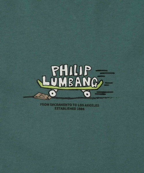 Philip Lumbang(フィリップランバン)の「【Philip Lumbang/フィリップランバン】 スケートボード グラフィック 半袖Tシャツ(Tシャツ/カットソー・メンズ・ホワイト/グリーン/ブラック・M/L/XL)」の7枚目の写真