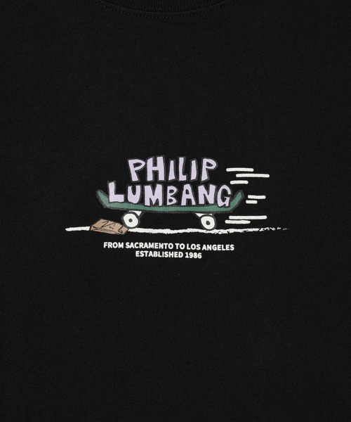 Philip Lumbang(フィリップランバン)の「【Philip Lumbang/フィリップランバン】 スケートボード グラフィック 半袖Tシャツ(Tシャツ/カットソー・メンズ・ホワイト/グリーン/ブラック・M/L/XL)」の9枚目の写真
