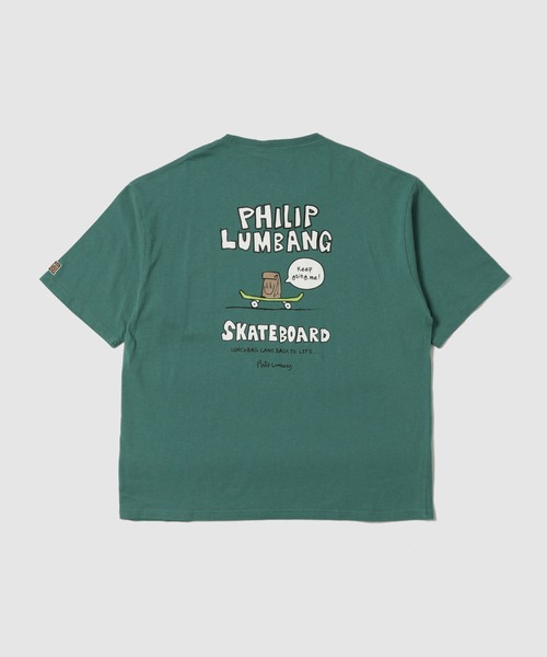 Philip Lumbang(フィリップランバン)の「【Philip Lumbang/フィリップランバン】 スケートボード グラフィック 半袖Tシャツ(Tシャツ/カットソー・メンズ・ホワイト/グリーン/ブラック・M/L/XL)」の10枚目の写真