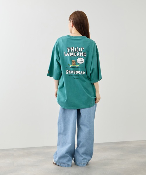 Philip Lumbang(フィリップランバン)の「【Philip Lumbang/フィリップランバン】 スケートボード グラフィック 半袖Tシャツ(Tシャツ/カットソー・メンズ・ホワイト/グリーン/ブラック・M/L/XL)」の13枚目の写真