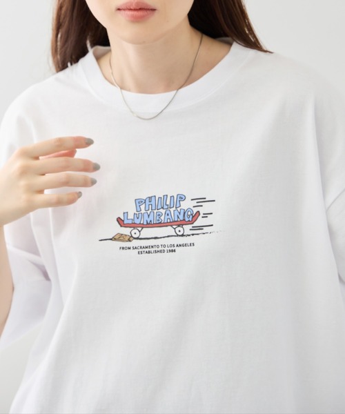 Philip Lumbang(フィリップランバン)の「【Philip Lumbang/フィリップランバン】 スケートボード グラフィック 半袖Tシャツ(Tシャツ/カットソー・メンズ・ホワイト/グリーン/ブラック・M/L/XL)」の15枚目の写真