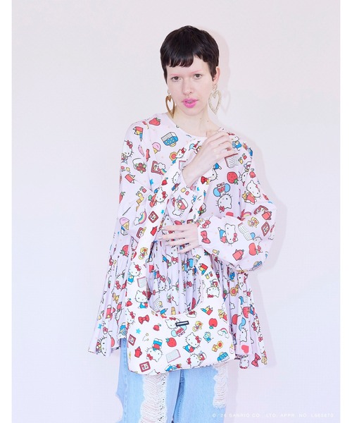 Little sunny bite(リトルサニーバイト)の「【Little sunny bite】hello kitty x little sunny bite shoulder bag(ショルダーバッグ・レディース・ホワイト/ピンク・FREE)」の3枚目の写真