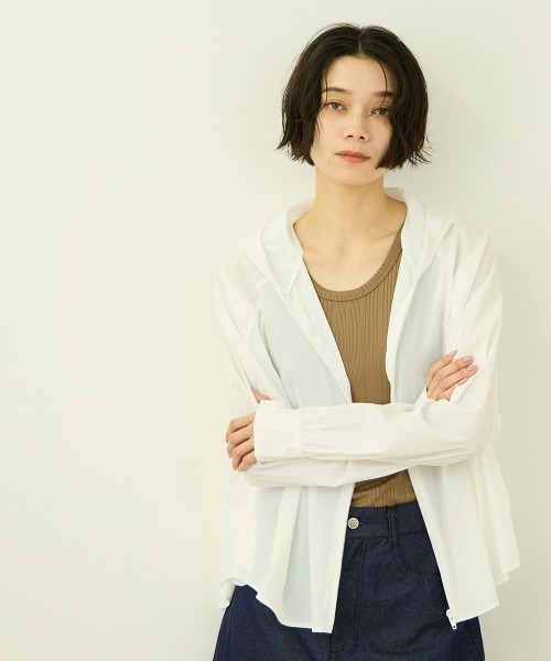 VICKY(ビッキー)の「【日傘より、自由】ひんやりバックデザインパーカー(パーカー・レディース・オフホワイト/ブラック/ブラウン・M)」の16枚目の写真