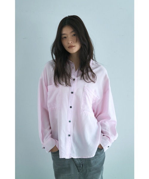 marjour（マージュール）の「RELAX DENIM SHIRT（シャツ/ブラウス・レディース・グレー/ピンク・M）」の10枚目の写真