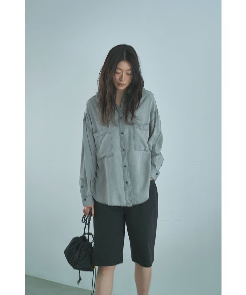 marjour（マージュール）の「RELAX DENIM SHIRT（シャツ/ブラウス・レディース・グレー/ピンク・M）」の21枚目の写真