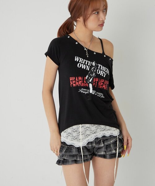WHO'S WHO gallery(フーズフーギャラリー)の「エリオットラウンドヘムシアーTEE(Tシャツ/カットソー・レディース・オフホワイト/ブラック/グレー/ホワイト系その他/ブラック系その他・FREE)」の19枚目の写真