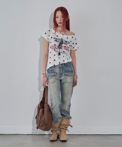 WHO'S WHO gallery(フーズフーギャラリー)の「エリオットラウンドヘムシアーTEE(Tシャツ/カットソー・レディース・オフホワイト/ブラック/グレー/ホワイト系その他/ブラック系その他・FREE)」の10枚目の写真