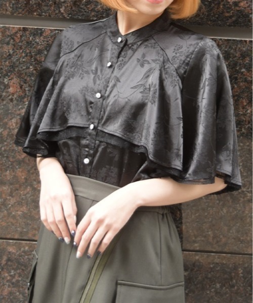 axes femme｜アクシーズファムのシャツ/ブラウス（ブラック/黒色系・花