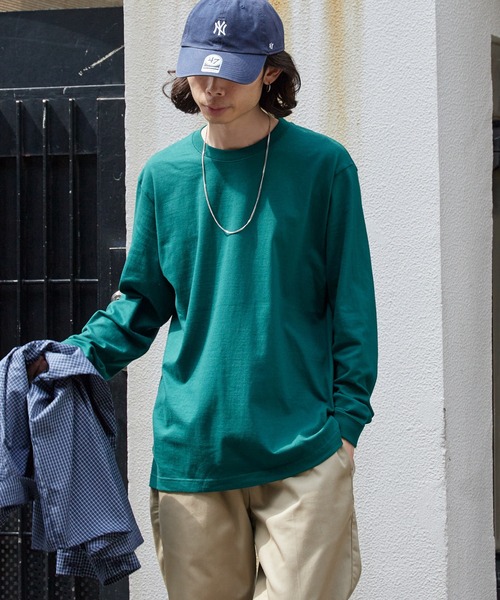 ROOPTOKYO（ループトウキョウ）の「ハイグレードコットン 5.6oz クルーネック 袖リブ ロングスリーブTee /ロンT 無地カットソー オーバーサイズ 2026年春夏（Tシャツ/カットソー・メンズ・オフホワイト/ブラック/アッシュ/ヘザーチャコール/グリーン系その他/ネイビー/バーガンディー/ホワイト・M/L/XL/2XL/S）」の6枚目の写真