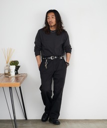 ROOPTOKYO | ハイグレードコットン 5.6oz クルーネック 袖リブ ロングスリーブTee /ロンT 無地カットソー オーバーサイズ 2026年春夏(Tシャツ/カットソー)