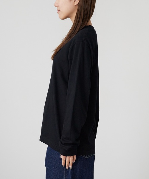 ROOPTOKYO（ループトウキョウ）の「ハイグレードコットン 5.6oz クルーネック 袖リブ ロングスリーブTee /ロンT 無地カットソー オーバーサイズ 2026年春夏（Tシャツ/カットソー・メンズ・オフホワイト/ブラック/アッシュ/ヘザーチャコール/グリーン系その他/ネイビー/バーガンディー/ホワイト・M/L/XL/2XL/S）」の12枚目の写真