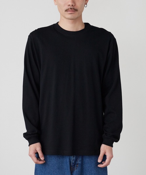 ROOPTOKYO（ループトウキョウ）の「ハイグレードコットン 5.6oz クルーネック 袖リブ ロングスリーブTee /ロンT 無地カットソー オーバーサイズ 2026年春夏（Tシャツ/カットソー・メンズ・オフホワイト/ブラック/アッシュ/ヘザーチャコール/グリーン系その他/ネイビー/バーガンディー/ホワイト・M/L/XL/2XL/S）」の16枚目の写真