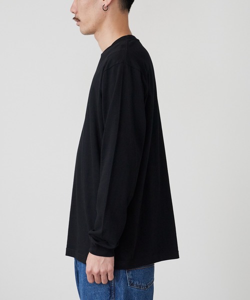 ROOPTOKYO（ループトウキョウ）の「ハイグレードコットン 5.6oz クルーネック 袖リブ ロングスリーブTee /ロンT 無地カットソー オーバーサイズ 2026年春夏（Tシャツ/カットソー・メンズ・オフホワイト/ブラック/アッシュ/ヘザーチャコール/グリーン系その他/ネイビー/バーガンディー/ホワイト・M/L/XL/2XL/S）」の18枚目の写真