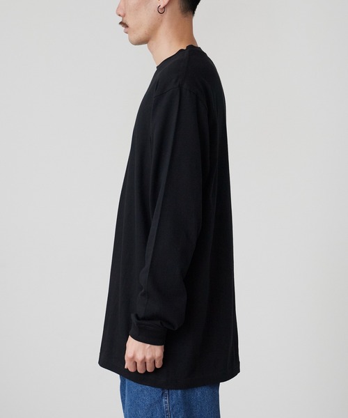 ROOPTOKYO（ループトウキョウ）の「ハイグレードコットン 5.6oz クルーネック 袖リブ ロングスリーブTee /ロンT 無地カットソー オーバーサイズ 2026年春夏（Tシャツ/カットソー・メンズ・オフホワイト/ブラック/アッシュ/ヘザーチャコール/グリーン系その他/ネイビー/バーガンディー/ホワイト・M/L/XL/2XL/S）」の21枚目の写真