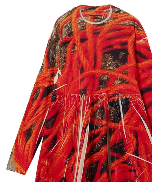 NON TOKYO(ノントーキョー)の「DIRECT PRINT RIB GATHER O/P(ワンピース・レディース・ブラック×グリーン/レッド系/イエロー・FREE)」の18枚目の写真