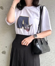 アルファベットCAT半袖Tシャツ