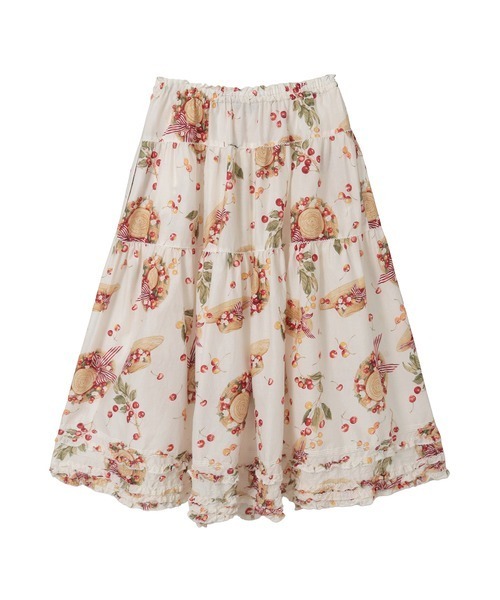 PINK HOUSE(ピンクハウス)の「さくらんぼの日曜日プリントスカート(スカート・レディース・ネイビー/ピンク/レッド/ホワイト/ブラック・フリー)」の7枚目の写真