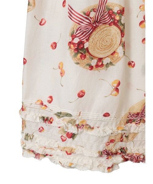 PINK HOUSE(ピンクハウス)の「さくらんぼの日曜日プリントスカート(スカート・レディース・ネイビー/ピンク/レッド/ホワイト/ブラック・フリー)」の10枚目の写真