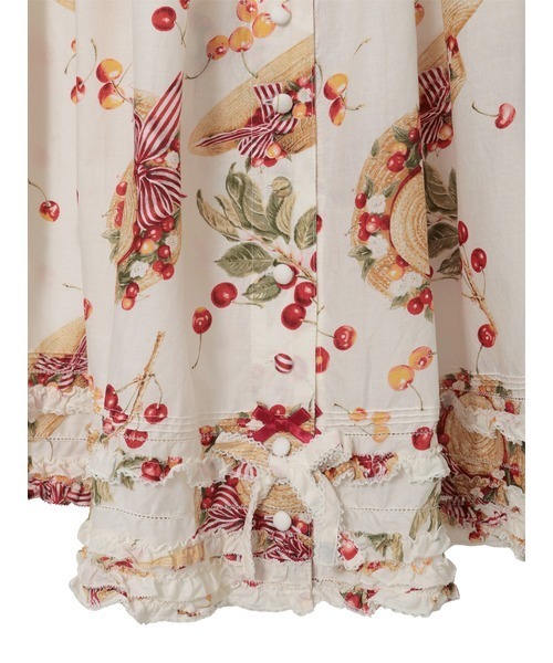 PINK HOUSE(ピンクハウス)の「さくらんぼの日曜日プリントスカート(スカート・レディース・ネイビー/ピンク/レッド/ホワイト/ブラック・フリー)」の11枚目の写真