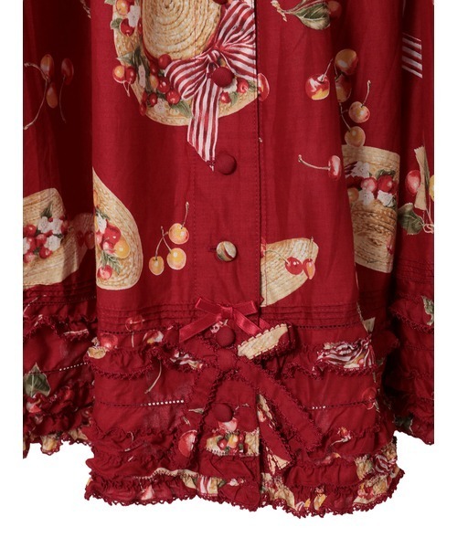 PINK HOUSE(ピンクハウス)の「さくらんぼの日曜日プリントスカート(スカート・レディース・ネイビー/ピンク/レッド/ホワイト/ブラック・フリー)」の13枚目の写真