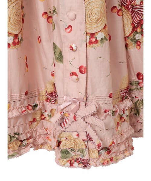 PINK HOUSE(ピンクハウス)の「さくらんぼの日曜日プリントスカート(スカート・レディース・ネイビー/ピンク/レッド/ホワイト/ブラック・フリー)」の14枚目の写真