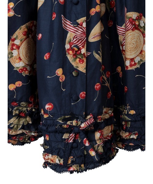 PINK HOUSE(ピンクハウス)の「さくらんぼの日曜日プリントスカート(スカート・レディース・ネイビー/ピンク/レッド/ホワイト/ブラック・フリー)」の15枚目の写真