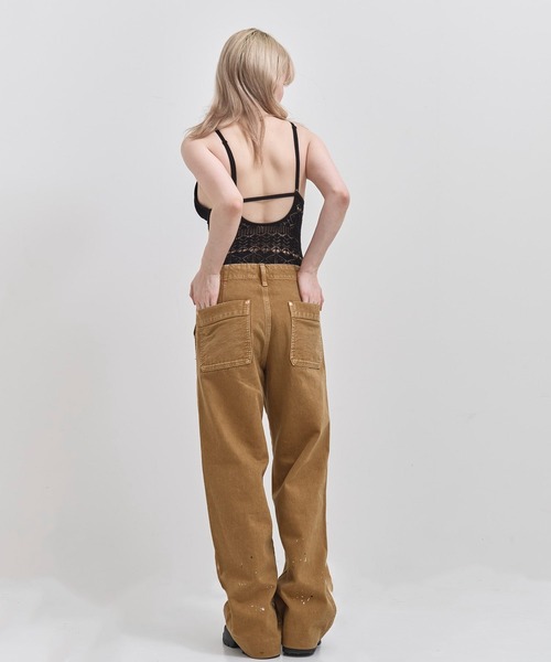 TANAKA(タナカ)の「NEW CLASSIC WORK JEANS(デニムパンツ・レディース・ベージュ・25/27/26)」の2枚目の写真