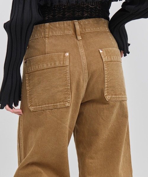 TANAKA(タナカ)の「NEW CLASSIC WORK JEANS(デニムパンツ・レディース・ベージュ・25/27/26)」の4枚目の写真