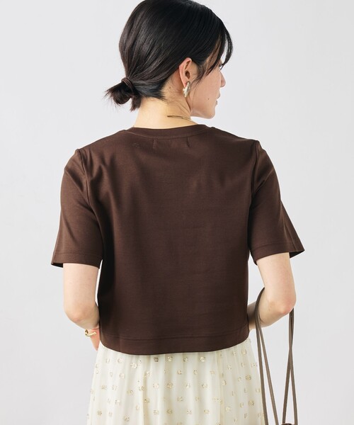 NOLLEY’S Sophi（ノーリーズソフィ）の「《手洗い可能》W&Wショート丈Tシャツ（Tシャツ/カットソー・レディース・ダークブラウン/ダークネイビー/ホワイト/サックスブルー・38）」の17枚目の写真