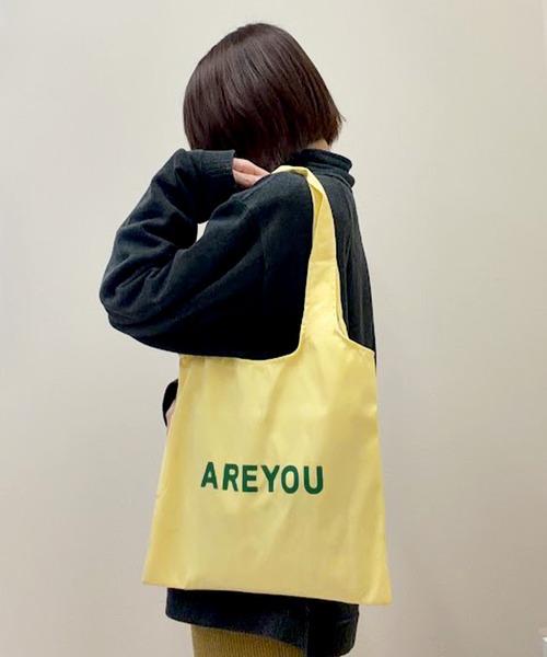 IRADOWL(アイラドール)の「AREYOU英字ロゴトートバッグ(トートバッグ・レディース・ホワイト/ピンク/ブルー/イエロー・FREE)」の16枚目の写真