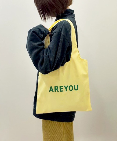 IRADOWL(アイラドール)の「AREYOU英字ロゴトートバッグ(トートバッグ・レディース・ホワイト/ピンク/ブルー/イエロー・FREE)」の17枚目の写真