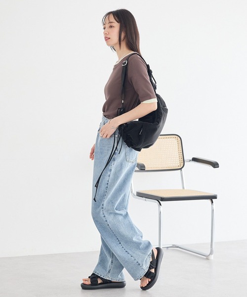 earth music&ecology（アースミュージックアンドエコロジー）の「ギャザークロスサンダル（サンダル・レディース・アイボリー/ブロンズ/ブラック・S/L/M）」の9枚目の写真