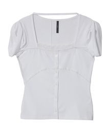 Lace Sleeve Top (FL-112_White)