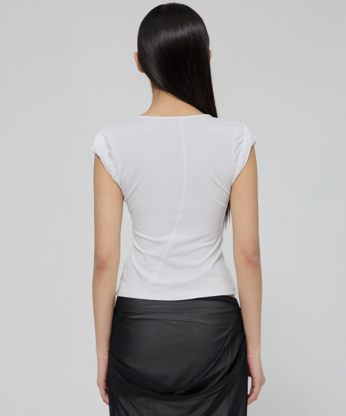 FLAREUP(フレアアップ)の「Lace Sleeve Top (FL-112_White)(Tシャツ/カットソー・レディース・ホワイト・OS)」の7枚目の写真
