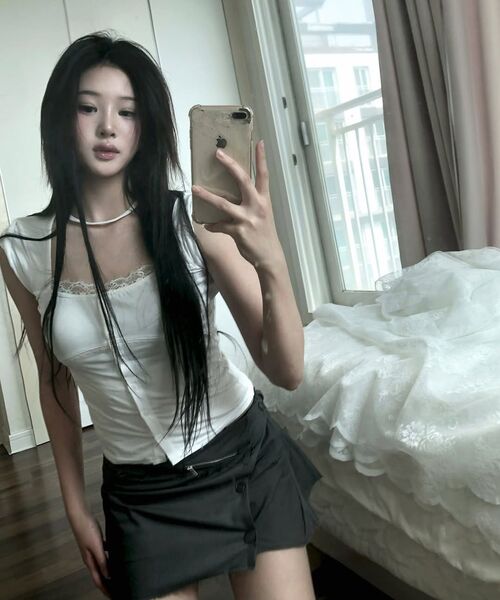 FLAREUP(フレアアップ)の「Lace Sleeve Top (FL-112_White)(Tシャツ/カットソー・レディース・ホワイト・OS)」の11枚目の写真