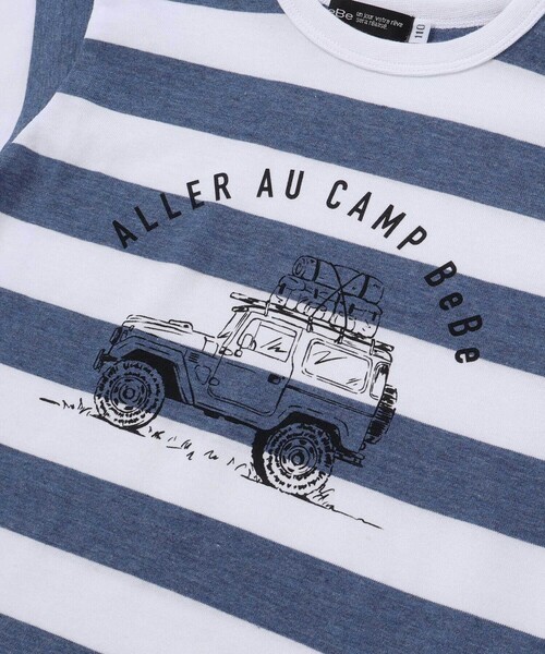 BeBe（ベベ）の「ボーダーキャンピングカープリント杢天竺半袖Tシャツ（Tシャツ/カットソー・キッズ・ブルー系その他/グリーン系その他・130cm/140cm/150cm/120cm）」の10枚目の写真