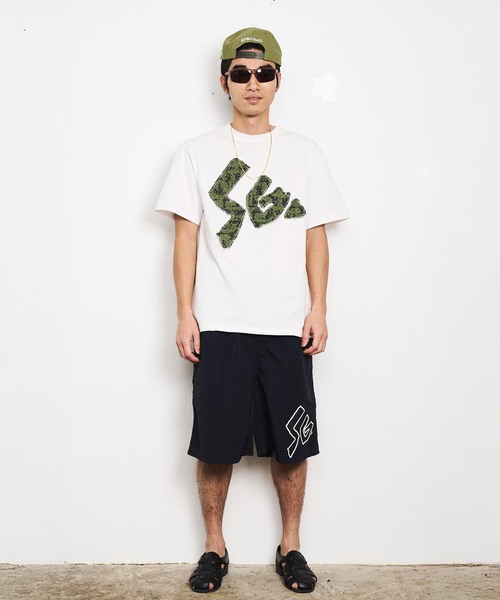 SPECIAL GUEST K.K(スペシャルゲスト)の「SPECIAL GUEST / スペシャルゲスト SEX CAMO FABRIC PATCH TEE(Tシャツ/カットソー・メンズ・ホワイト/ブラウン・LARGE/MEDIUM)」の3枚目の写真