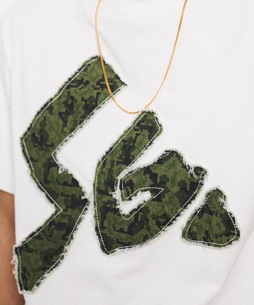 SPECIAL GUEST K.K(スペシャルゲスト)の「SPECIAL GUEST / スペシャルゲスト SEX CAMO FABRIC PATCH TEE(Tシャツ/カットソー・メンズ・ホワイト/ブラウン・LARGE/MEDIUM)」の5枚目の写真