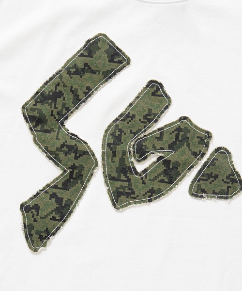SPECIAL GUEST K.K(スペシャルゲスト)の「SPECIAL GUEST / スペシャルゲスト SEX CAMO FABRIC PATCH TEE(Tシャツ/カットソー・メンズ・ホワイト/ブラウン・LARGE/MEDIUM)」の11枚目の写真