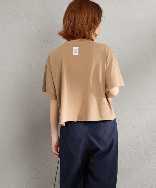 STAR&STRIPE（スターアンドストライプ）の「[STAR&STRIPE/スターアンドストライプ] 別注 カットオフ ショート丈ワイドシルエットTシャツ（Tシャツ/カットソー・レディース・ラベンダー/ライトグレー/ブラウン/チャコールグレー・F）」の18枚目の写真