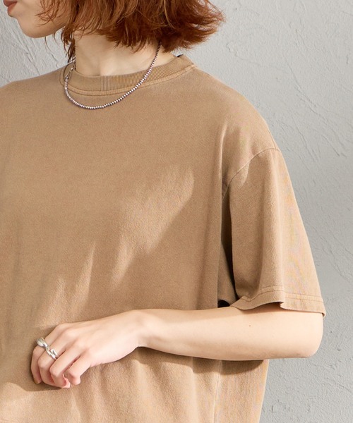 STAR&STRIPE（スターアンドストライプ）の「[STAR&STRIPE/スターアンドストライプ] 別注 カットオフ ショート丈ワイドシルエットTシャツ（Tシャツ/カットソー・レディース・ラベンダー/ライトグレー/ブラウン/チャコールグレー・F）」の22枚目の写真