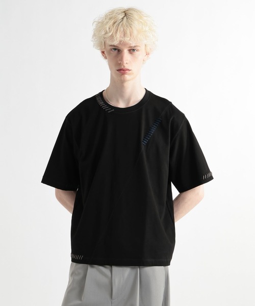 HARE(ハレ)の「ハイショクステッチカット(HARE)(Tシャツ/カットソー・メンズ・ブルー/ブラック/ホワイト・FREE)」の2枚目の写真