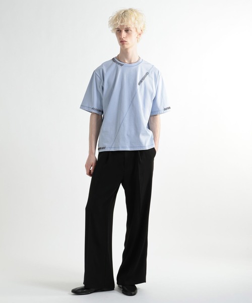 HARE(ハレ)の「ハイショクステッチカット(HARE)(Tシャツ/カットソー・メンズ・ブルー/ブラック/ホワイト・FREE)」の7枚目の写真