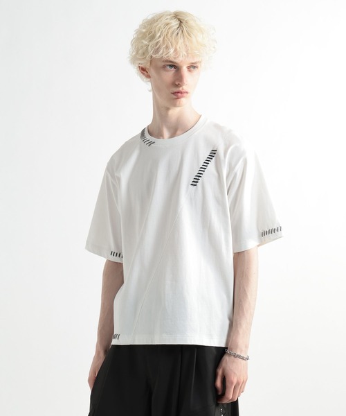 HARE(ハレ)の「ハイショクステッチカット(HARE)(Tシャツ/カットソー・メンズ・ブルー/ブラック/ホワイト・FREE)」の9枚目の写真