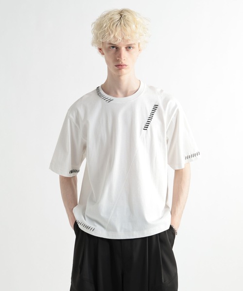 HARE(ハレ)の「ハイショクステッチカット(HARE)(Tシャツ/カットソー・メンズ・ブルー/ブラック/ホワイト・FREE)」の10枚目の写真